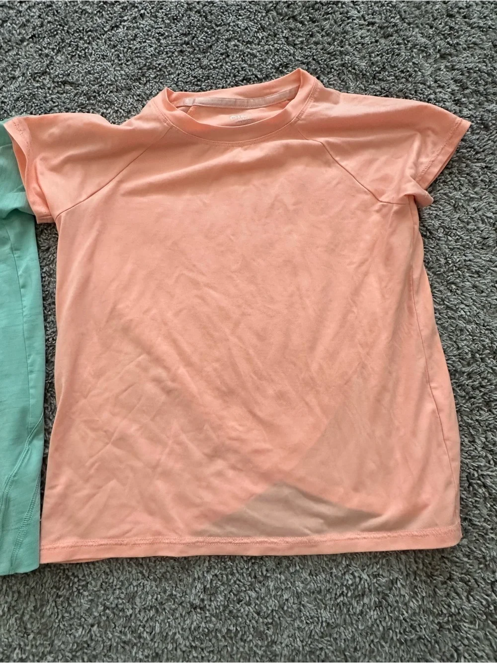 Athleta Girl Short Sleeve Tee Bundle, Girls Size M (8-10) — Teal & Peach